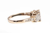 Ladies 14k Yellow Gold Diamond Cluster Engagement Ring 0.280CTW