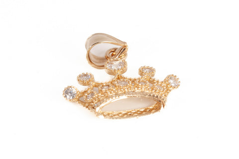 Ladies 10k Yellow Gold Crown Pendant