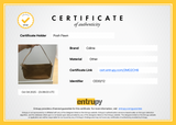 Authentic Celine Triomphe Macadam Suede/Leather Shoulder Bag