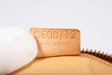Authentic Celine Triomphe Macadam Suede/Leather Shoulder Bag