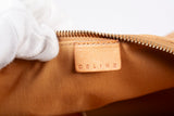 Authentic Celine Triomphe Macadam Suede/Leather Shoulder Bag