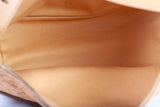 Authentic Celine Triomphe Macadam Suede/Leather Shoulder Bag