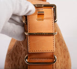 Authentic Celine Triomphe Macadam Suede/Leather Shoulder Bag
