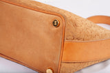 Authentic Celine Triomphe Macadam Suede/Leather Shoulder Bag