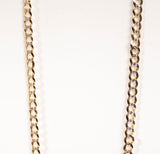 10k Yellow Gold Diamond Cut Cuban Link Chain Size 23.5"