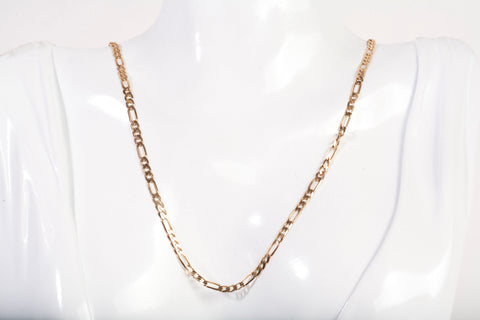 Unisex 14k Yellow Gold Figaro Style Chain 20"