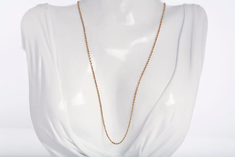 Ladies 14k Yellow Gold Rope Chain 18"