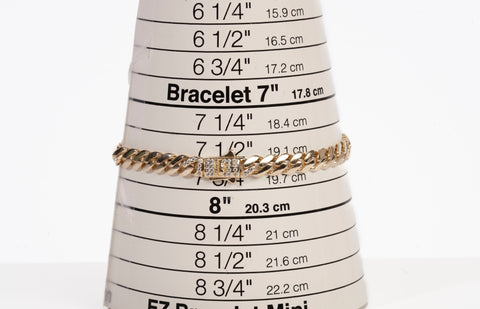 Unisex 14k Yellow Gold Cuban Link Style Bracelet Size 7.5"