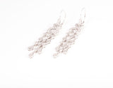 Ladies 18k White Gold Chandelier Diamond Earrings