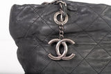 Authentic Chanel Aged Quilted Calfskin Gabrielle Hobo Shoulder Bag