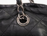 Authentic Chanel Aged Quilted Calfskin Gabrielle Hobo Shoulder Bag