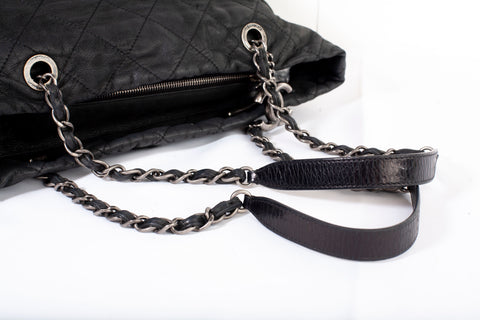 Authentic Chanel Aged Quilted Calfskin Gabrielle Hobo Shoulder Bag