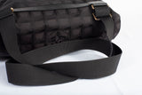 Authentic Black Chanel Nylon Travel Messenger Bag