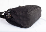 Authentic Black Chanel Nylon Travel Messenger Bag