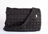 Authentic Black Chanel Nylon Travel Messenger Bag