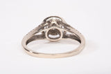 Ladies 14k White Gold Diamond Cluster Halo Engagement Ring