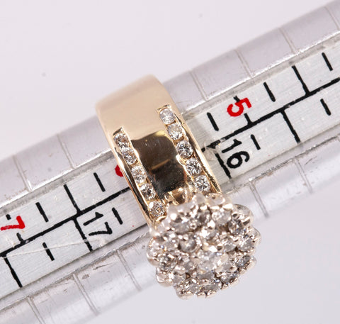 Ladies 14k Yellow Gold .49TCW Cluster Diamond Ring Size 6