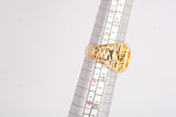 Gentlemen's 18k Yellow Gold Medusa Signet Ring Size 8.25