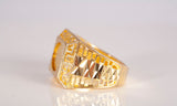 Gentlemen's 18k Yellow Gold Medusa Signet Ring Size 8.25
