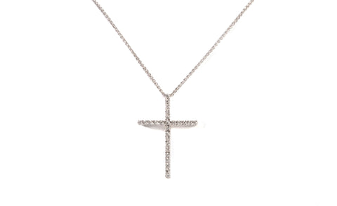 Ladies 18k White Gold Diamond Necklace .25tcw