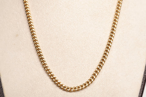 Unsiex 10k Yellow Gold 24'' Cuban Link Chain