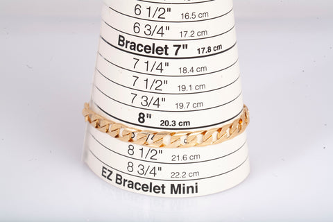 Gentlemen's 14k Yellow Gold Curb Style Link Bracelet Size 8.25"