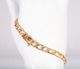 Gentlemen's 14k Yellow Gold Curb Style Link Bracelet Size 8.25"