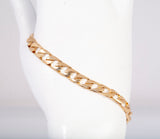 Gentlemen's 14k Yellow Gold Curb Style Link Bracelet Size 8.25"