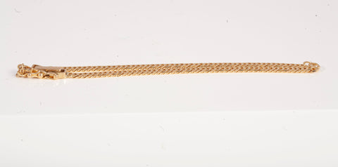 Ladies 18k Yellow Gold Curb Link Bracelet Size 7.25"