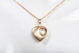 Ladies 10k Yellow Gold Puffy Heart Cutout Pendant