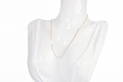 Dainty 14k Yellow Gold Curb Style Chain 18"