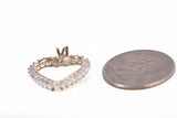 Ladies 10k Yellow Gold Open Heart Diamond Accent Pendant .150tcw