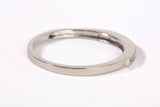Ladies 10k White Gold Diamond Half Eternity Wedding Band Ring