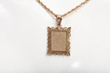 Unisex 10k Two-Tone Letter "D" Initial Pendant