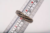 Authentic David Yurman 18k Gold Cable Edge Black Diamond Band Ring Size 10