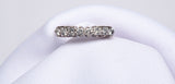 Ladies 18k White Gold .40TCW Round Cut Diamond Wedding Band Size 7.75