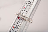Unisex 14k White Gold Channel-Set Round Cut Diamond Wedding Band