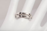 Gentlemen's 10k White Gold Channel-Set Diamond Wedding Band