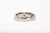 Gentlemen's 10k White Gold Channel-Set Diamond Wedding Band