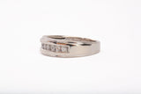 Gentlemen's 10k White Gold Channel-Set Diamond Wedding Band