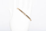 14k Yellow Gold 4.4mm Diamond Cut High Polished Bangle Size 6.75"