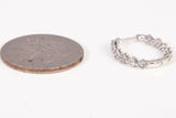 Ladies 10k White Gold Small Diamond Hoops .240 TCW