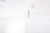 Ladies 10k White Gold Small Diamond Hoops .240 TCW