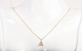 14k Yellow Gold Adjustable Letter "A" Pendant Necklace Size 18.5"