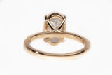 Ladies 14k Yellow Gold Lab Grown Oval Cut 3.06 carat Diamond Engagement Ring