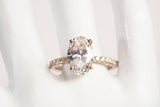 Ladies 14k Yellow Gold Lab Grown Oval Cut 3.06 carat Diamond Engagement Ring