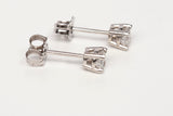 Unisex 14k White Gold .34TCW Round Cut Diamond Stud Earrings – Posh Pawn