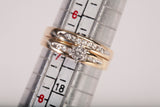 Ladies 10k Yellow Gold Diamond Engagement and Wedding Ring Set