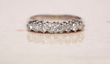 Ladies 18k White Gold .40TCW Round Cut Diamond Wedding Band Size 7.75