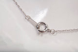 Ladies 14k White Gold Princess Cut Diamond Necklace 18"